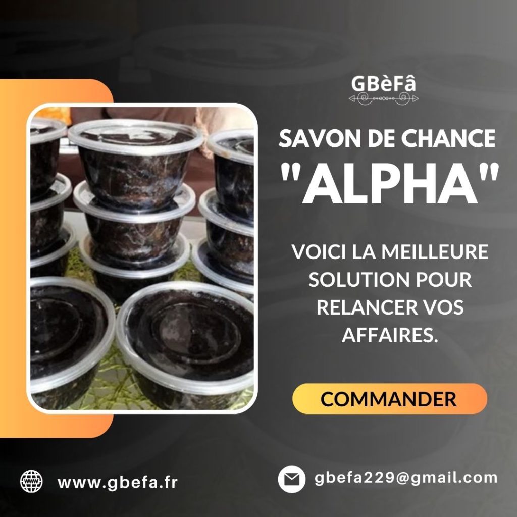 SAVON DE CHANCE « ALPHA »